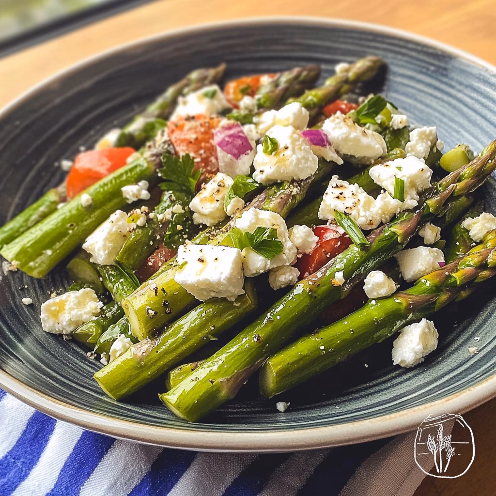 Frischer Spargelsalat mit Feta – ein wahrer Genuss für den Gaumen! Zarter Spargel trifft auf würzigen Feta und ist perfekt für warme Tage. Ideal als leichte Beilage oder für ein schickes Picknick. Lass dich inspirieren!